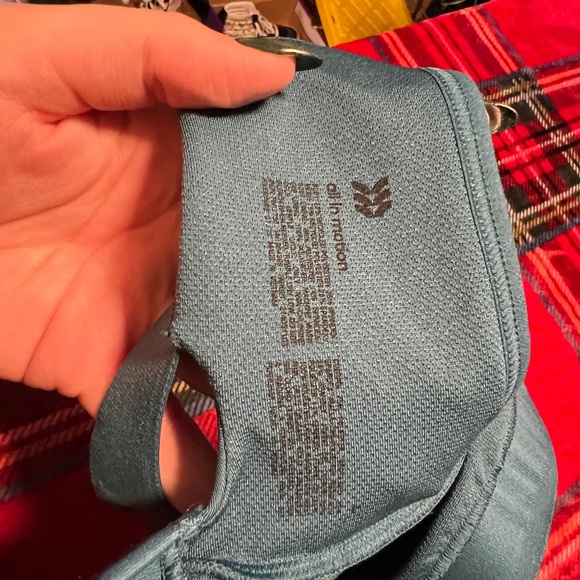 All in Motion Strong Support Sports Bra - Size L (Teal Blue) - Picture 1 of 2